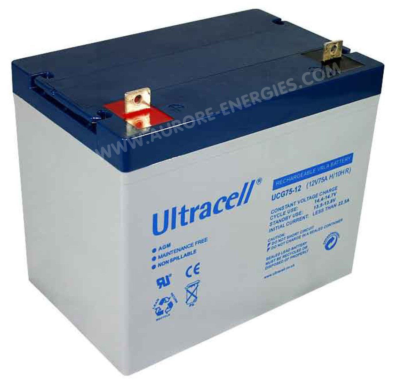 Batterie GEL 100ah 12v Ultracell pour panneau solaire photovoltaique