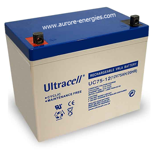 batterie deep cycle  cycle lev 12v 75Ah CYCLIC VRLA Ultracell