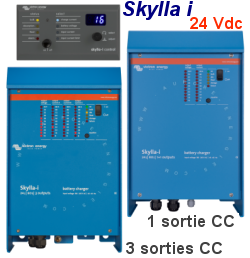 chargeur skylla-i en 24v à 2 ou 3 sorties pour charge batterie ion, agm, gel, plaque tubulaire, plomb acide, electrolyrte liquide