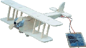 maquette en bois d'avion solaire biplan en kit à construire