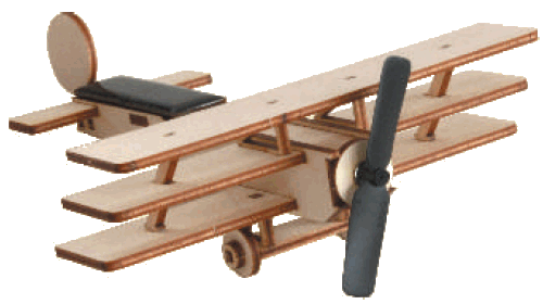jouet avion en bois triplan solaire finalis