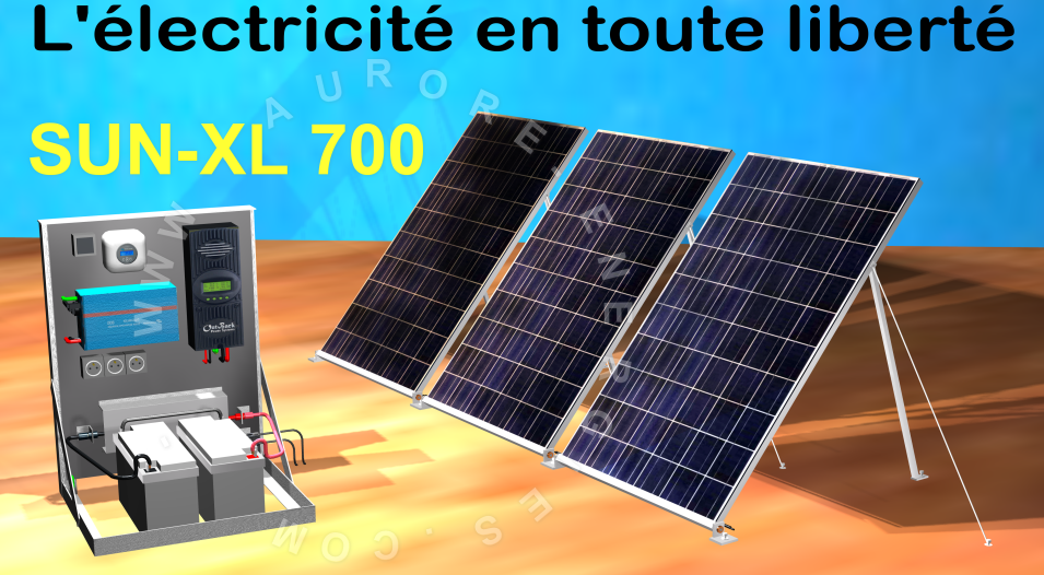 kit solaire 230v avec 700w de puissance en sortie 230vac