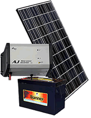 kit solaire 220v 12v v 400v avec panneau solaire 135w avec batterie et regulateur chargeur onduleur convertisseur 400w