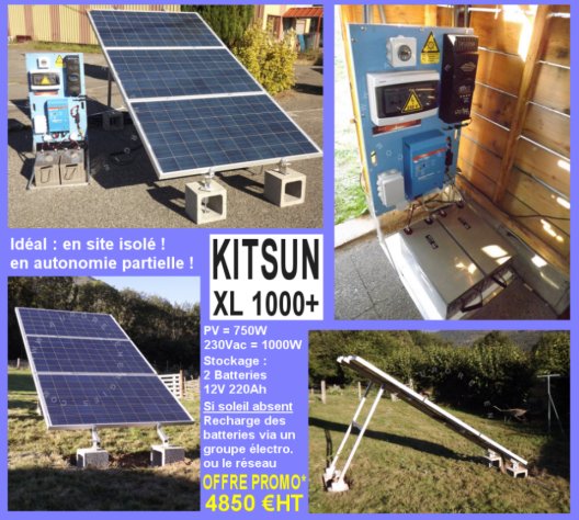 KITSUN 1000W kit solaire 1000 watts autonome