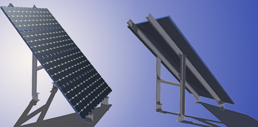 structure en aluminium  3 panneaux solaires